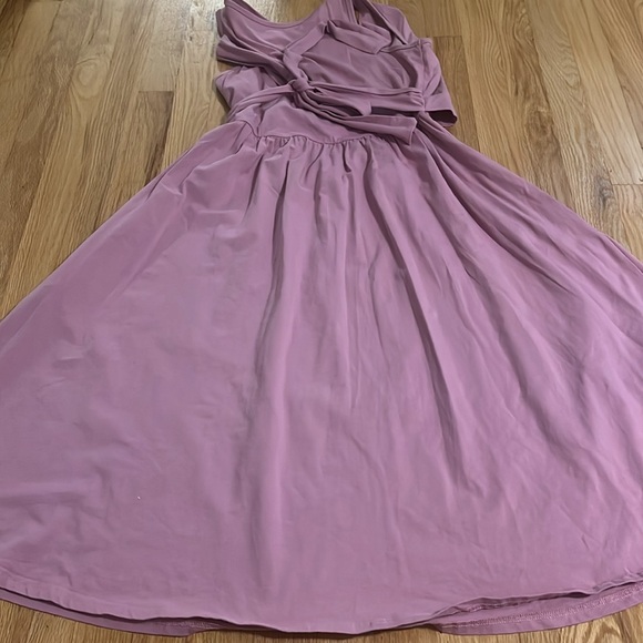 Latched Mama Mauve Breastfeeding Nursing Friendly Fit & Flare Dress Sz M - Picture 6 of 7